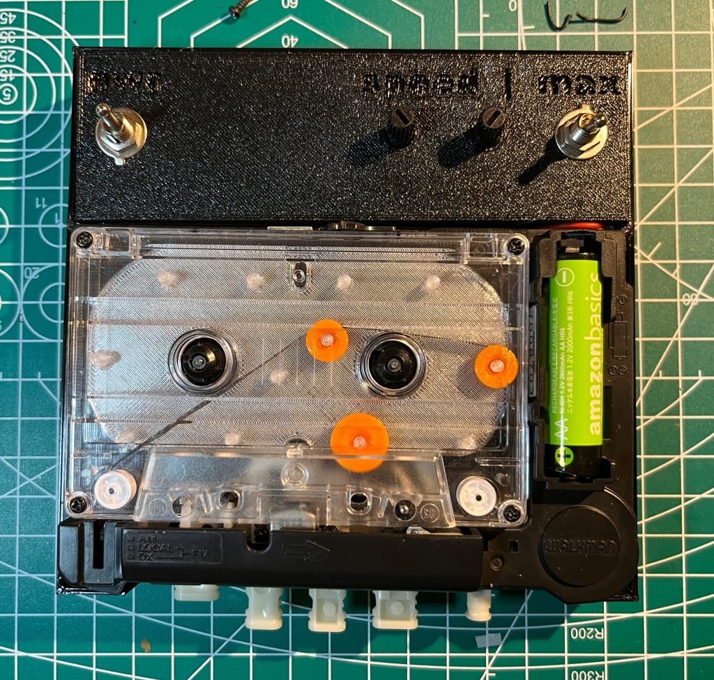 cassette player speed control mod - example finished device